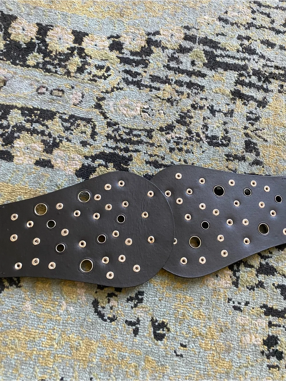 Studded Black Wide Waist Belt - Fashion Accessory